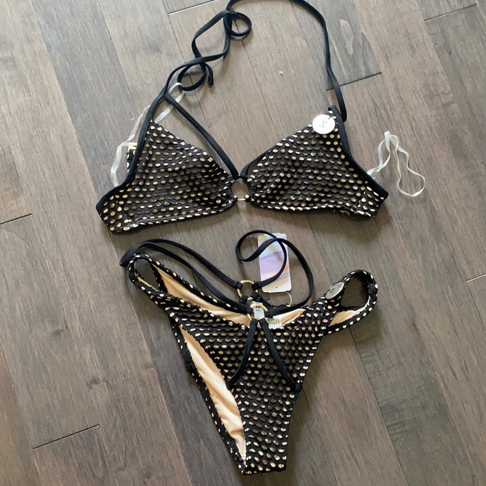 Strappy Ring cut out bikini set
